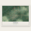 Turkey, North Carolina map print, the full design