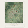 Hopkins, Missouri map print, the full design