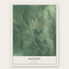 Dayton, Alabama map print, the full design