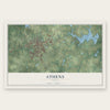 Athens, Texas map print, the full design