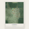 Canova, South Dakota map print, the full design