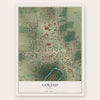 Goliad, Texas map print, the full design