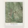 Royse City, Texas map print, the full design