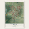 Carlton, Oregon map print, the full design