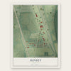 Sunset, Arkansas map print, the full design