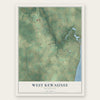 West Kewaunee, Wisconsin map print, the full design