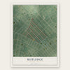 Rutledge, Pennsylvania map print, the full design