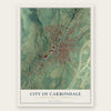 City of Carbondale, Lackawanna County, Pennsylvania map print, the full design