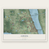 Cocoa, Florida map print, the full design
