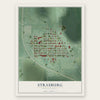 Strasburg, North Dakota map print, the full design