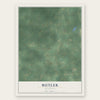 Butler, Michigan map print, the full design