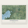 Koshkonong, Wisconsin map print, the full design
