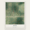 Knox, North Dakota map print, the full design