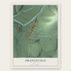 Orangeville, Pennsylvania map print, the full design