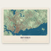 Beverly, Massachusetts map print, the full design