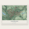 Covington, Washington map print, the full design