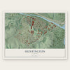 Huntington, Virginia map print, the full design
