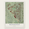 Mechanicsville, Georgia map print, the full design