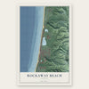 Rockaway Beach, Oregon map print, the full design