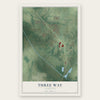 Three Way, Tennessee map print, the full design