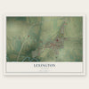 Lexington, Illinois map print, the full design