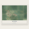 Seaton, Illinois map print, the full design