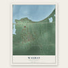 Waubay, South Dakota map print, the full design