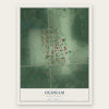 Oldham, South Dakota map print, the full design