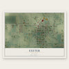 Exeter, Missouri map print, the full design