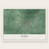 Idabel, Oklahoma map print, the full design