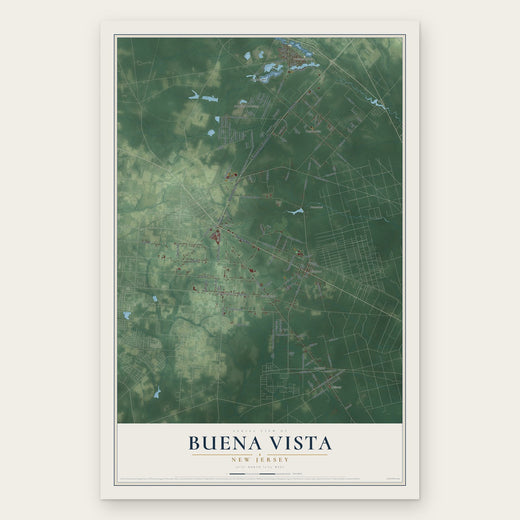 Buena Vista, New Jersey map print, the full design