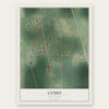 Como, Mississippi map print, the full design
