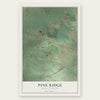Pine Ridge, South Carolina map print, the full design