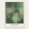 New Bedford, Illinois map print, the full design