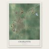 Charlotte, Michigan map print, the full design