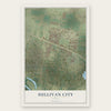 Sullivan City, Texas map print, the full design