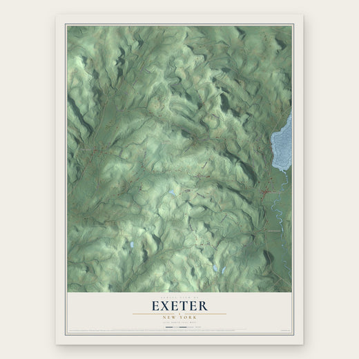 Exeter, New York map print, the full design