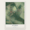 Accomac, Virginia map print, the full design