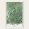 Garden City, Alabama map print, the full design