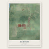 Elwood, Illinois map print, the full design