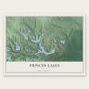 Prince's Lakes, Indiana map print, the full design