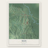 Mize, Mississippi map print, the full design