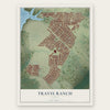 Travis Ranch, Texas map print, the full design