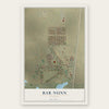 Bar Nunn, Wyoming map print, the full design