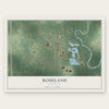 Roseland, Louisiana map print, the full design