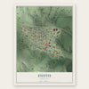 Eustis, Nebraska map print, the full design