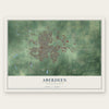 Aberdeen, South Dakota map print, the full design