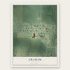 Graham, Missouri map print, the full design