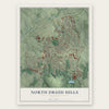 North Druid Hills, Georgia map print, the full design