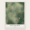 Post Oak Bend, Texas map print, the full design